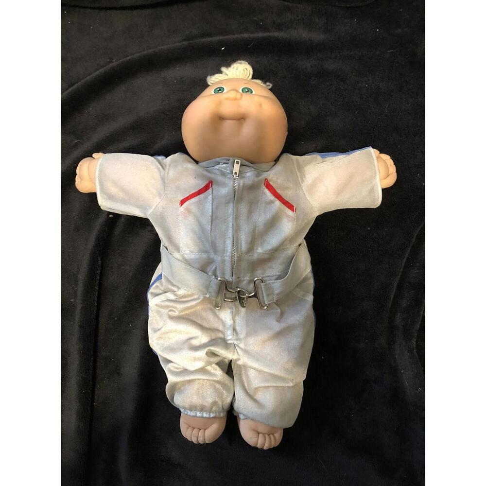 Cabbage Patch Kid Doll Blonde Hair Green Eyes 1978 1982 with Outfit - Vintage